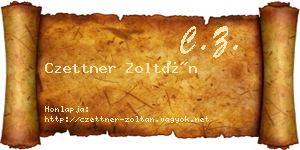 Czettner Zoltán névjegykártya